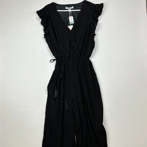 Tommy Bahama Oasis Waves Gauze Jumpsuit s/ruffle sleeve in Black